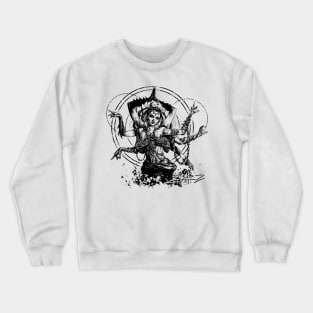 Kali Goddess Black Ink Transparent Crewneck Sweatshirt